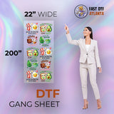 DTF Gang Sheet Printing – Multiple Designs
