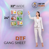 DTF Gang Sheet Printing – Multiple Designs