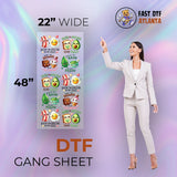 DTF Gang Sheet Printing – Multiple Designs