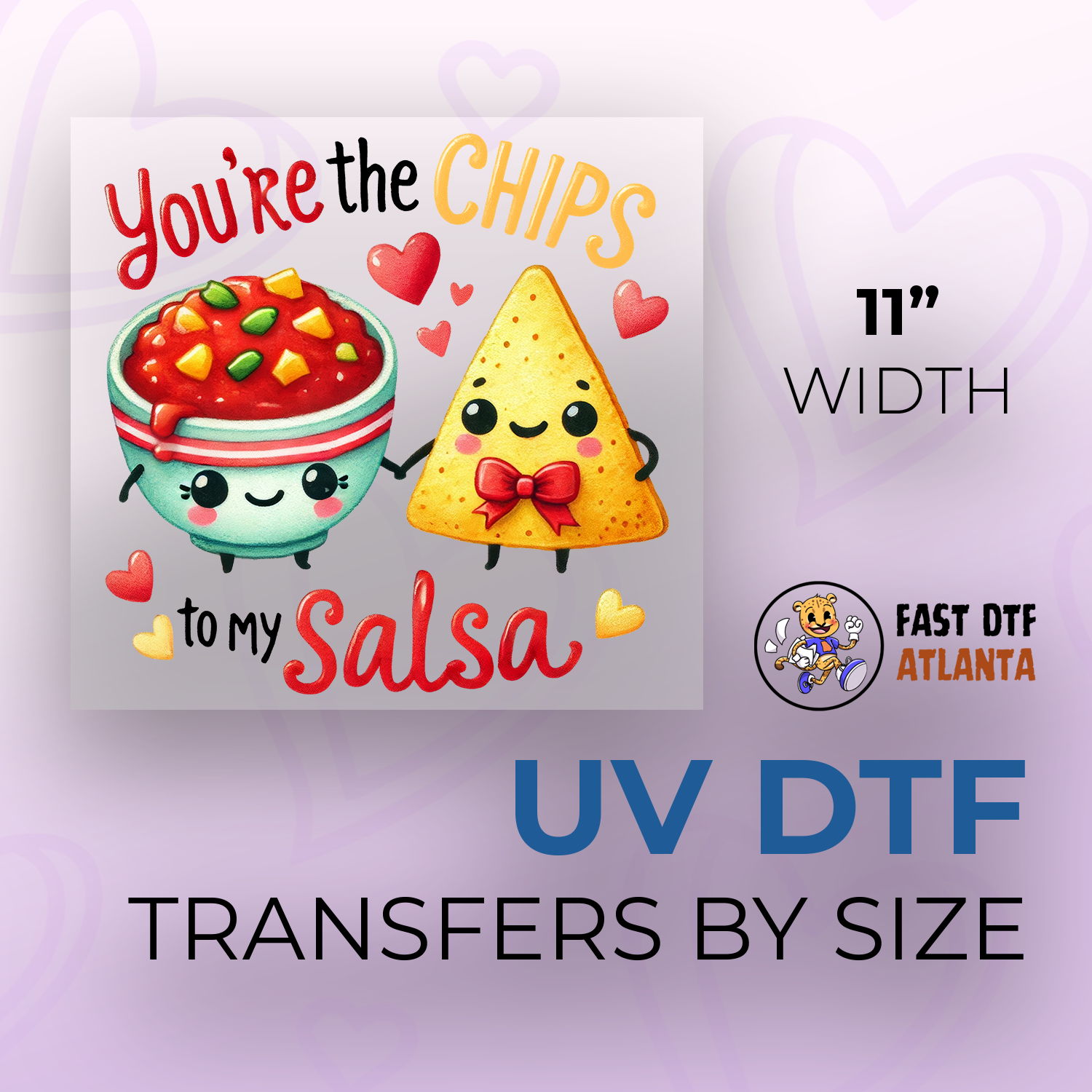 UV DTF TRANSFERS BY SIZE SINGLE DESIGN