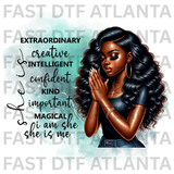 Affirmation Prayer Woman Confidence Design