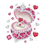 Crystal Heart Ring Proposal Box