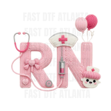 Cute Pink RN Nurse Crochet Art