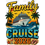 Family Cruise 2026 Tropical Beach Cruise Shirt