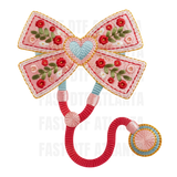 Floral Heart Bow Nurse Stethoscope