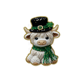 Lucky Highland Cow – St. Patrick’s Day Cute Cow DTF Transfer