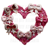 Luxury Pink Bow Heart