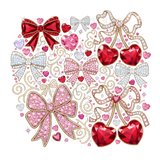 Luxury Valentine Bows Hearts And Swirls