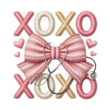 Pearl Bow Xoxo Nurse Love Art