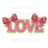Pink Jewel Love With Bow Accents