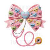 Pink Nurse Bow Stethoscope