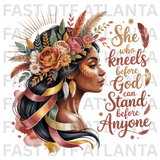 She Who Kneels Before God Design