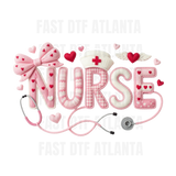 Soft Pink Nurse Stethoscope Art