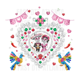Sugar Skull Love Heart Frame