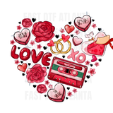 Vintage Love Mix Heart Collage
