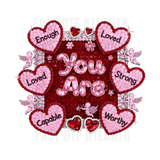 You Are Loved Valentine Heart Design